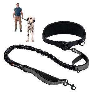 Tuff Pupper Hands-Free Bungee Dog Leash with Padded Waist Belt